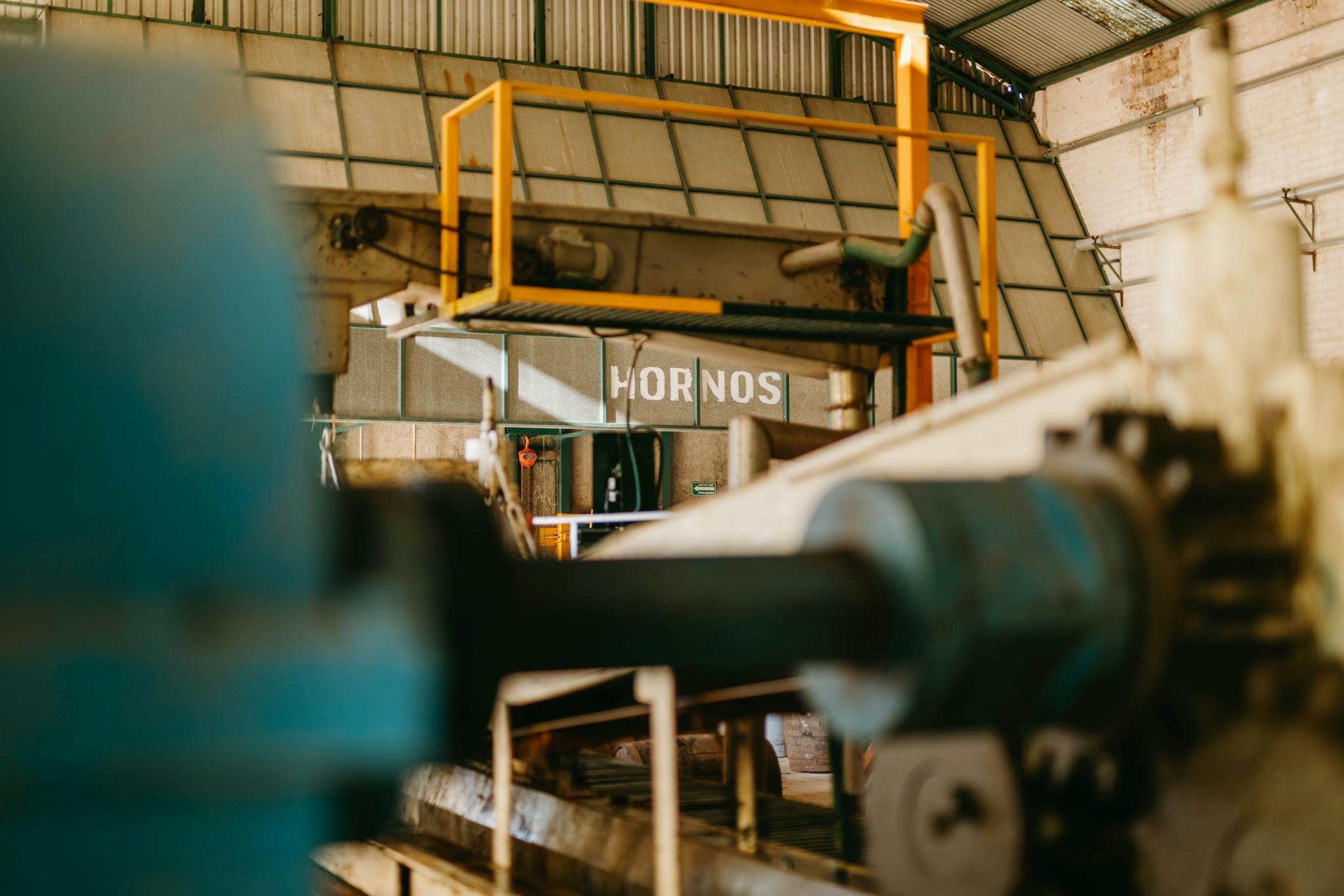 Close Up Of Heavy Machinery Inside An Industrial