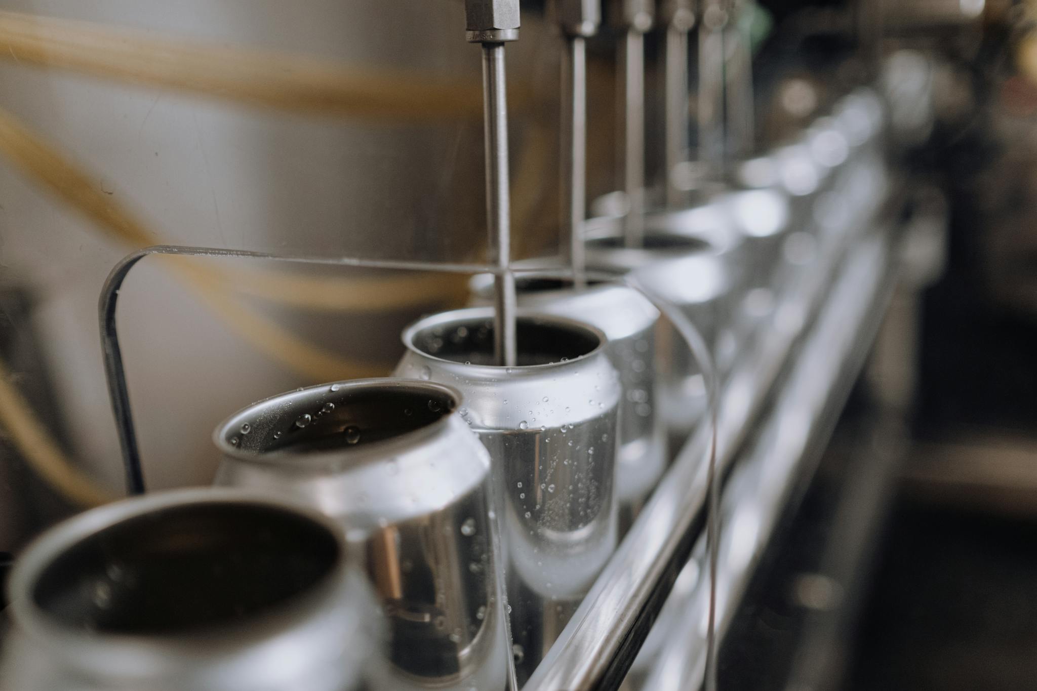 Detailed View Of An Industrial Canning Process
