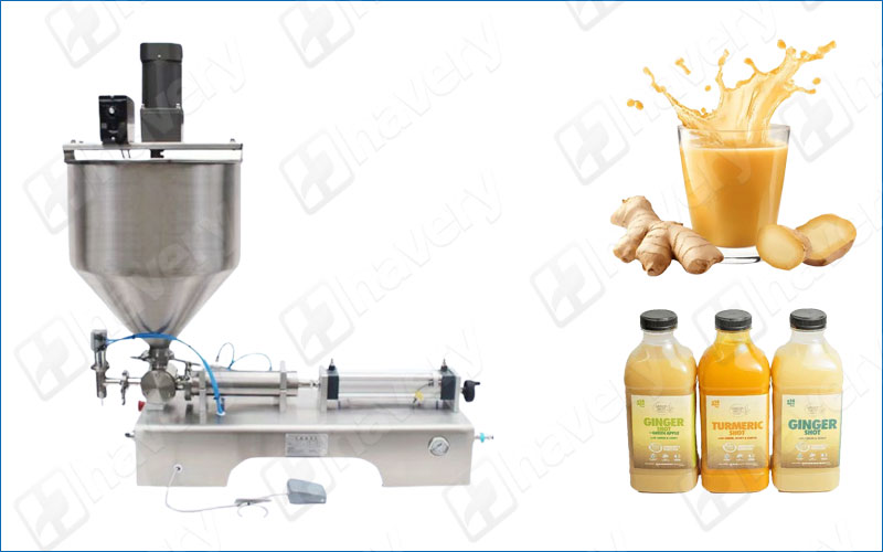 pneumatic ginger juice liquid filling machine