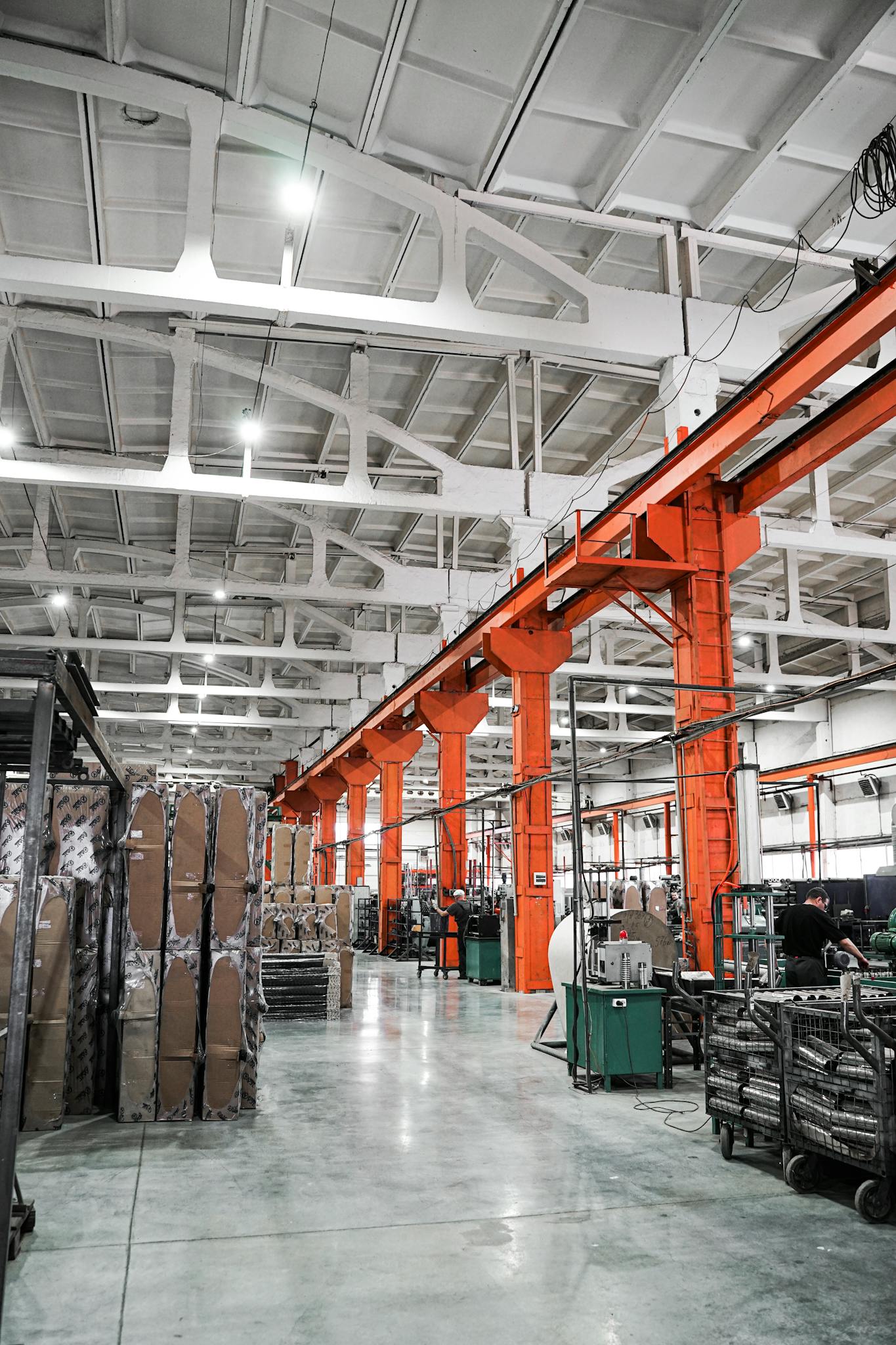 Home Spacious Industrial Plant Interior Featuring Machinery And