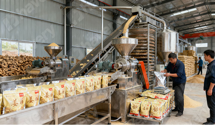 ginger powder processing line